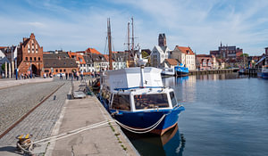 Alter Hafen von Wismar an der Ostsee
