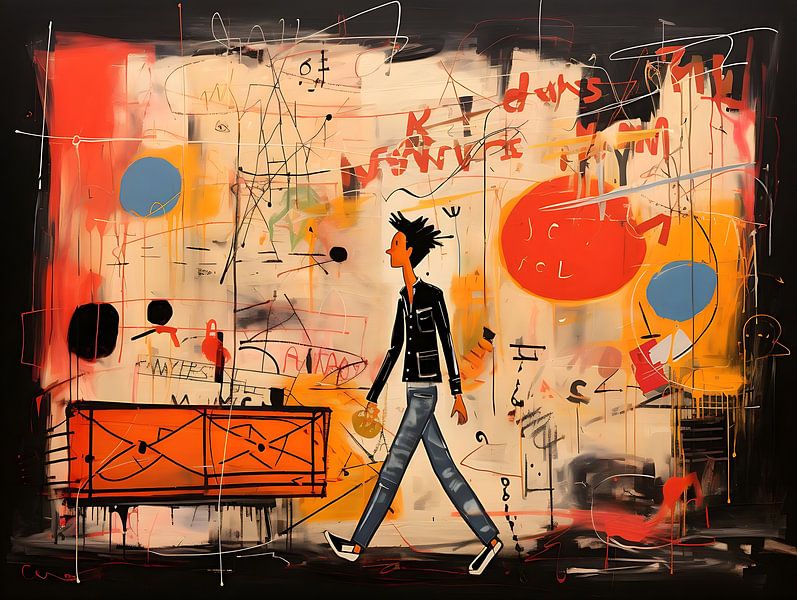 Gemälde von Basquiat von PixelPrestige