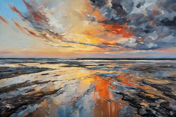 Waddenzee bij laag water