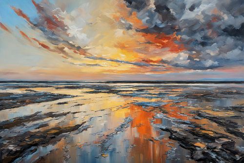 Mer des Wadden à marée basse