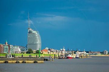 View to the city Bremerhaven in Germany