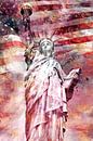 Modern-Art Statue Of Liberty | rood van Melanie Viola thumbnail