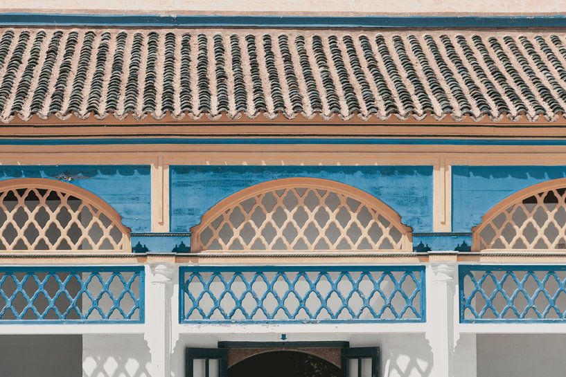 Farbenfrohe Dächer und Wände in Marrakech von Sophia Eerden