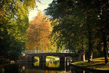 De Maliebrug over de Stadsbuitengracht in Utrecht in de herfst van De Utrechtse Grachten