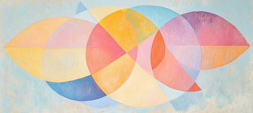 Cercles pastel superposés