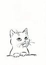 Schattige Kitten inkttekening van Karen Kaspar thumbnail