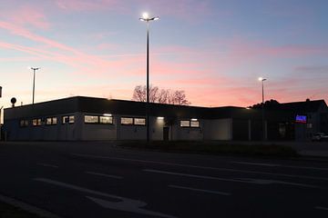 Sunset over the supermarket