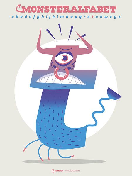 Lettre T de l'alphabet des monstres par Gilmar Pattipeilohy