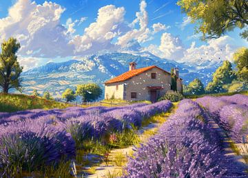 Flight over the Lavender fields by ByNoukk