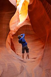 Fotograf im Lower Antelope Canyon von Antwan Janssen