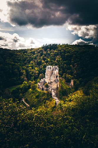 Eltz castle in germany beautifully situated in the valley