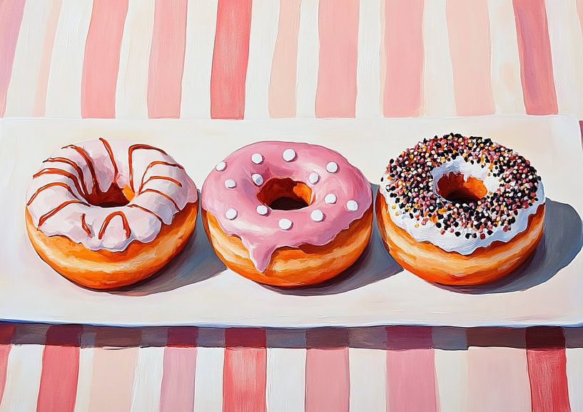 Sweet Art | Sweet Donuts Art by Wonderful Art