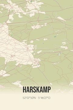 Vintage landkaart van Harskamp (Gelderland) van Rezona