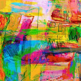 geometric chaos pop art by Claudia Gründler