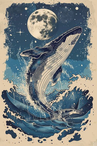 Wal - Kosmischer Sprung von Poster Art Shop