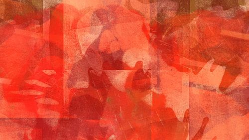 Kleurrijke abstracte organische vormen in warme tinten