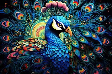 Peacock art by Blikvanger Schilderijen
