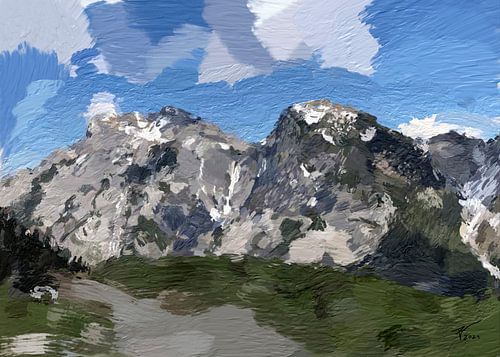 Rappenspitze and Lunstkopf Achensee by pvdigiart