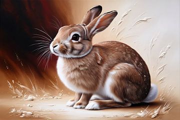 Realistic painting of a rabbit by Imperial Art House