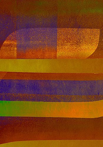 Abstracte Geometrische Retro Vormen Roestbruin