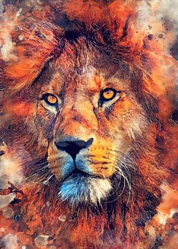 Leeuw dierenkunst #leeuw van JBJart Justyna Jaszke