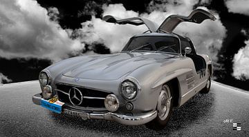 1955 Mercedes-Benz 300 SL 'Sportabteilung' Gullwing (W198) van aRi F. Huber