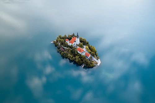 Blejski otok aus der Luft