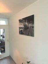 Klantfoto: SS Rotterdam zwart / wit van Anton de Zeeuw, op canvas