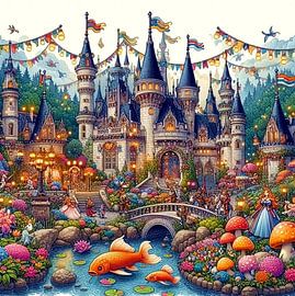 Castle fairy tale 3 by Yvonne van Huizen