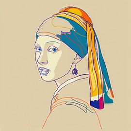 Das Mädchen mit dem Perlenohrring von Poster Art Shop