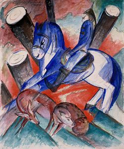 St. Julian der Hospitalier (1913) von Franz Marc