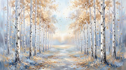 Wandelpad in de herfst in D'