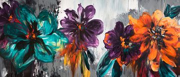 Colourful sea of blossoms for the soul Blooming dreams in pastel by Poster Art Shop