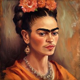Frida Poster - Frida Kunstdruck Wandkunst Portrait von Niklas Maximilian