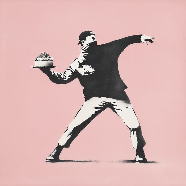 Banksy Style: The Cake Uprising by PixelMint.