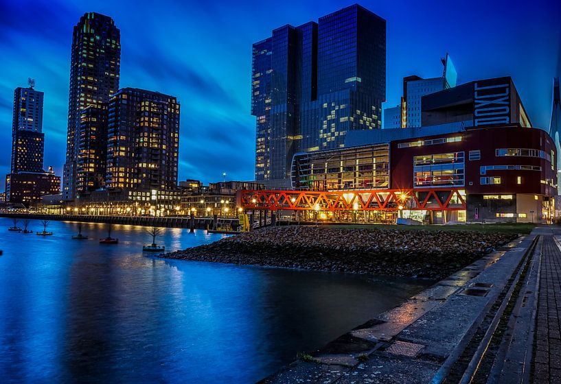 Rotterdam Skyline Avond par Mehmet Karaman