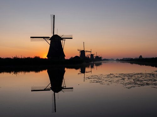 sunrise kinderdijk holland
