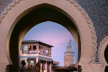 Bab Bou Jeloud - Poort naar de medina | Fez | Marokko van Marika Huisman fotografie