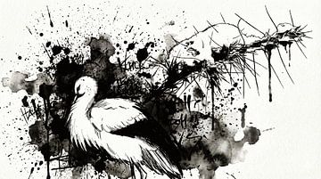 Textuurverdichting in zwart-wit