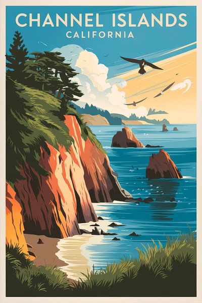 Channel Islands, California by Poster Art Shop