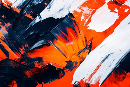 Dynamisch kleurenspel in rood en zwart