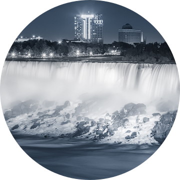 American Falls, in Zwart-Wit, met een vleugje blauw