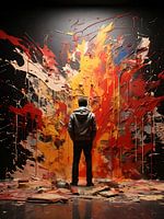 Banksy meets Pollock art