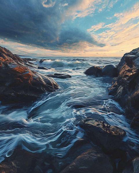 Op weg langs de zee van fernlichtsicht