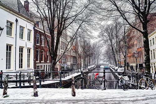 Binnenstad van Amsterdam in de Winter