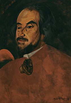 Boris Dmitrievich Grigoryev - Portret van een acteur, waarschijnlijk Nikolai Alexandrov (1923) van Peter Balan