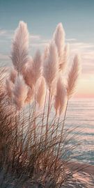 Pampasgras am schimmernden Meer von Melanie Viola