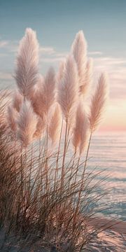 Pampas Grass by the Shimmering Sea by Melanie Viola