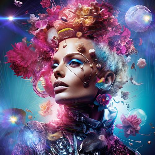 Femme dans l'espace