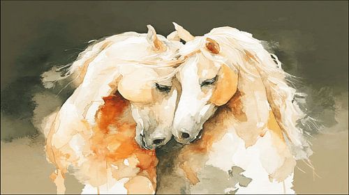 The Whispering Love Kiss of Two Horses